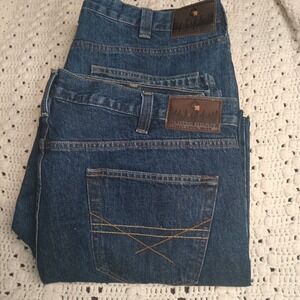 2 Mens Guide Gear Utility Carpenter Jeans Lot 38x29 Work Pants Denim Rugged Pair